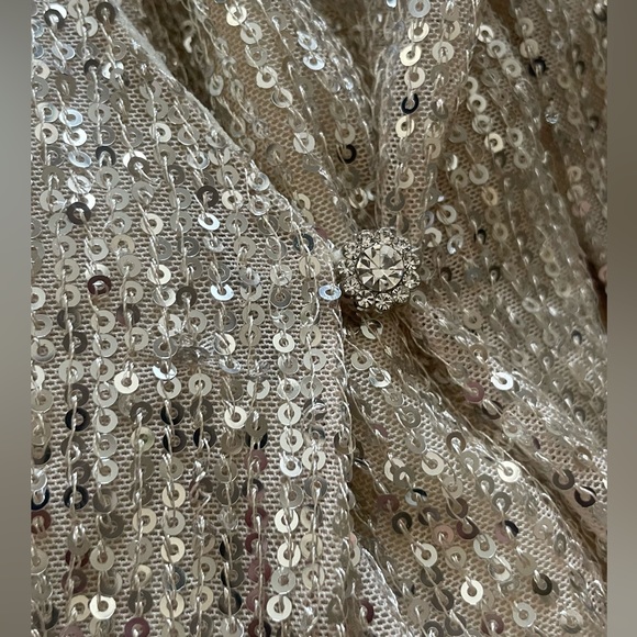 12th Tribe Champagne Sequin Dress Size Small (4-6) - Picture 4 of 7